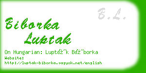 biborka luptak business card